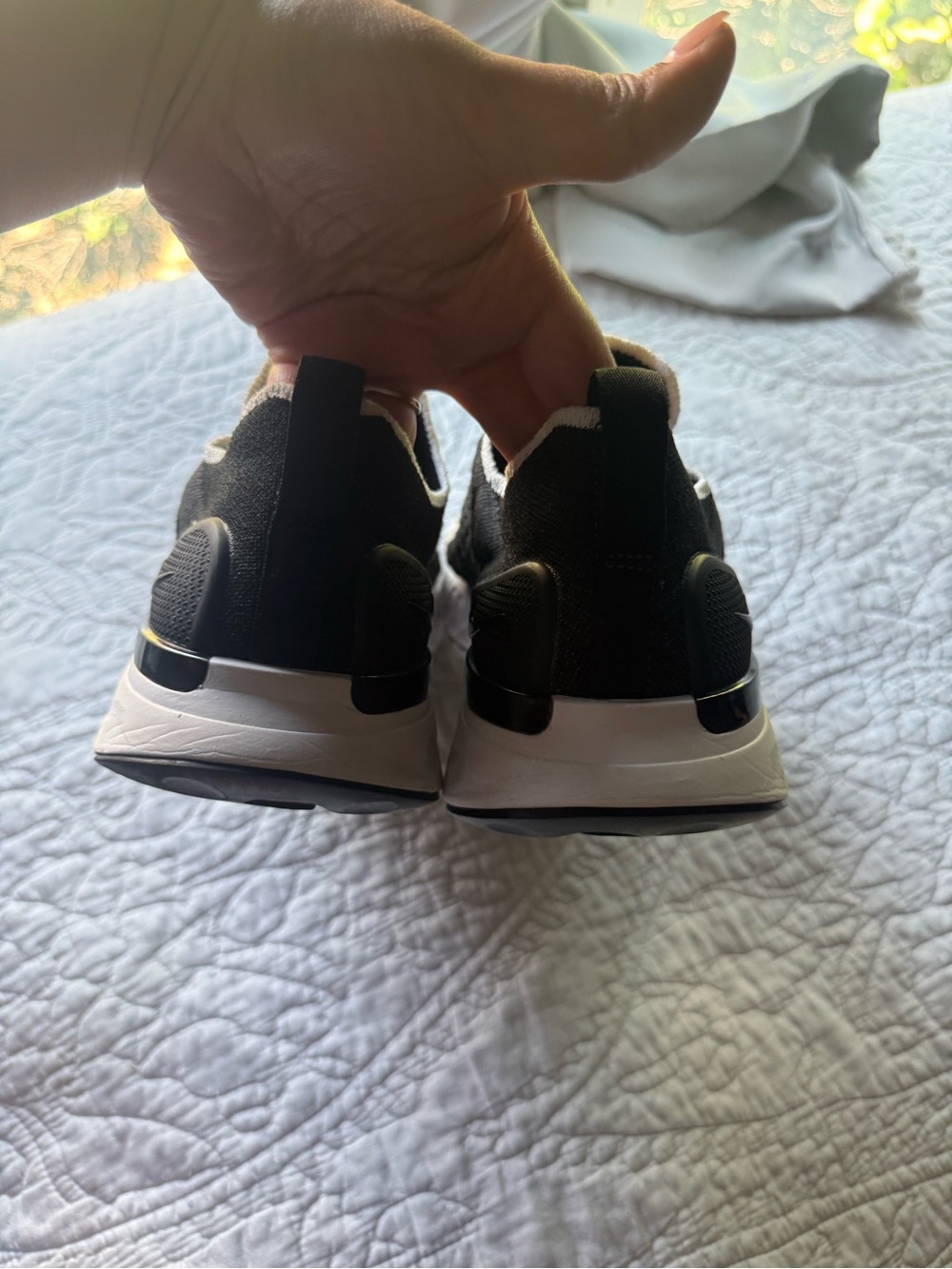 Nike Kids Black and Gray Knit Slip-On Sneakers - Picture 4 of 7